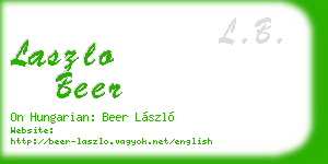laszlo beer business card