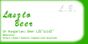 laszlo beer business card